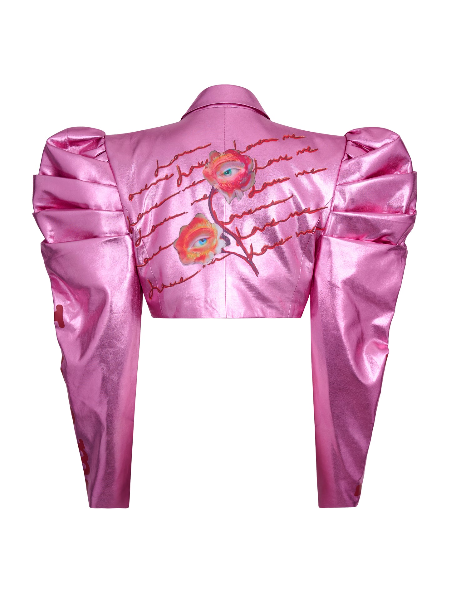 ARTWORK N. 60 - PINK METALLIC VEGAN LEATHER JACKET