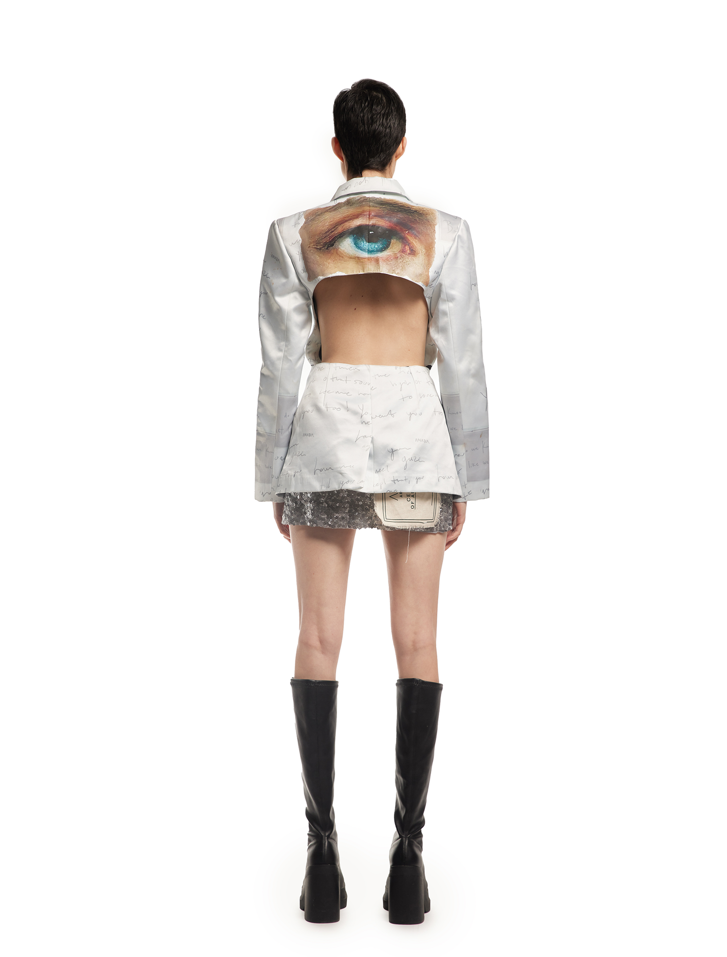 ARTWORK N. 56 - MINI SKIRT SILVER SEQUIN