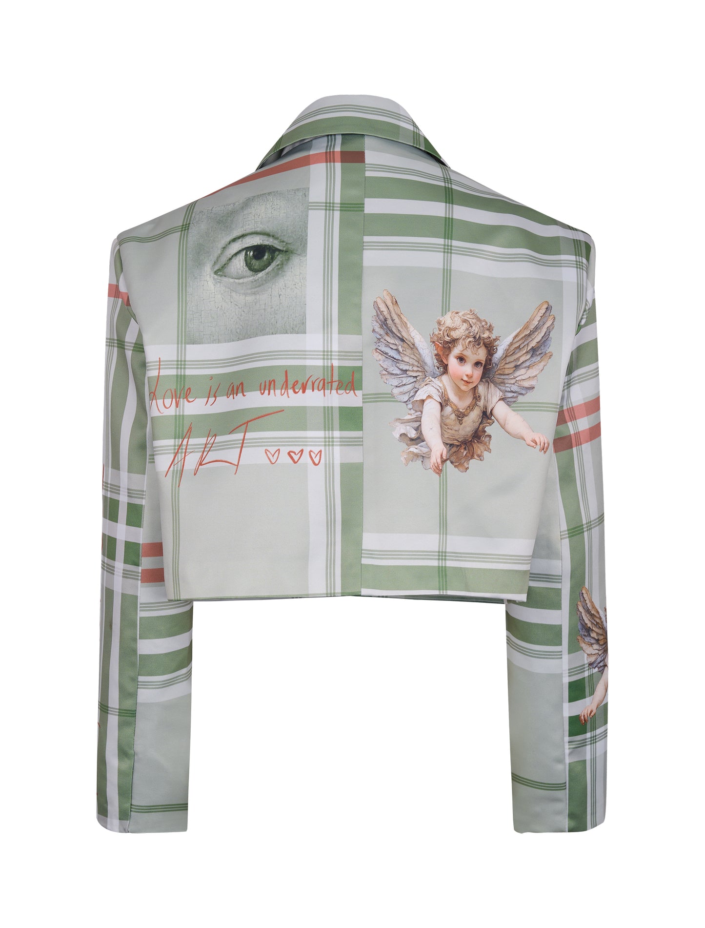 ARTWORK N. 51 - GREEN SATIN PLAID BLAZER